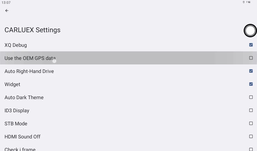 carluex settings