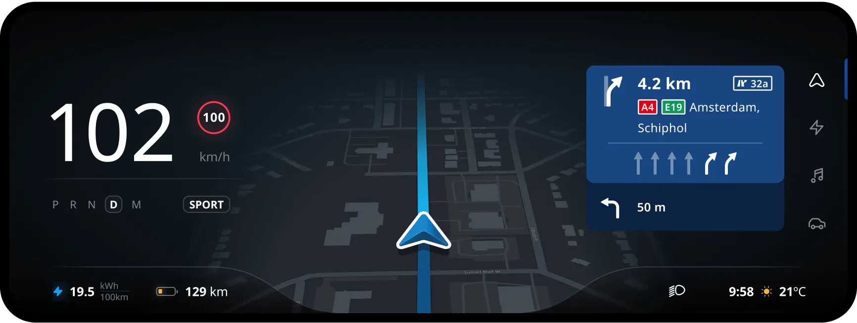 Cluster with different prioritization of navigation elements