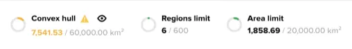 The report limit gauges in the bottom bar