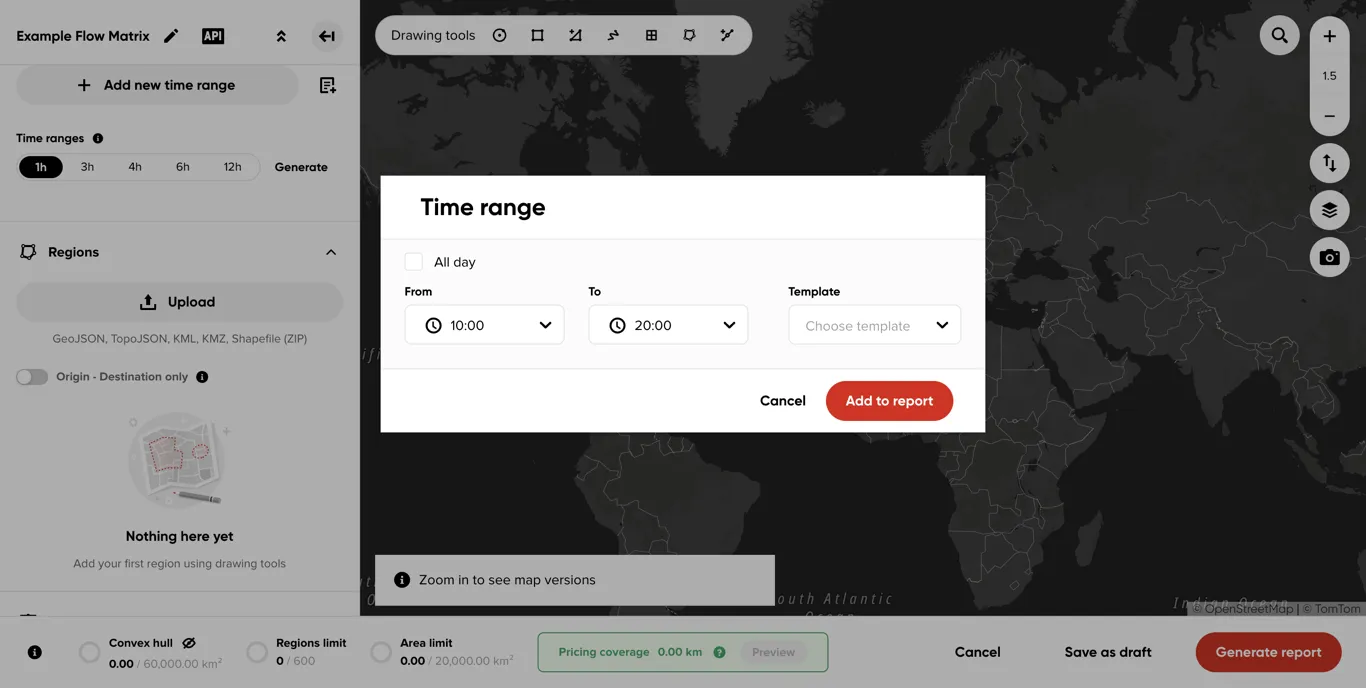 Adding a new time range