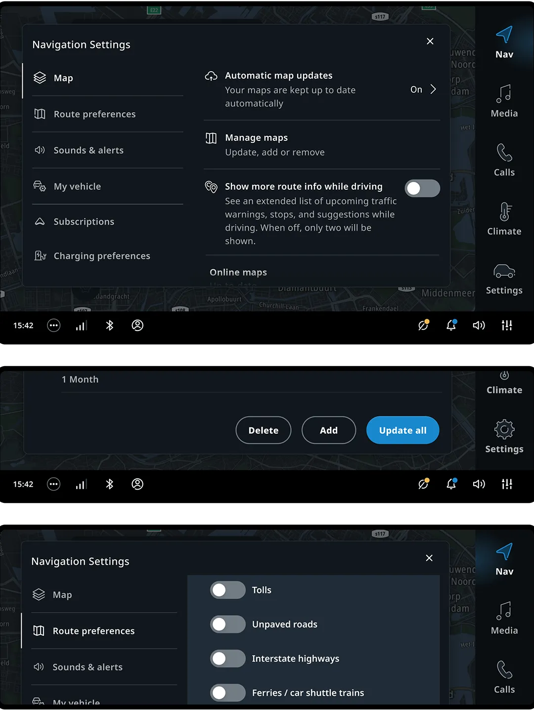 Full screen experience layout and logic