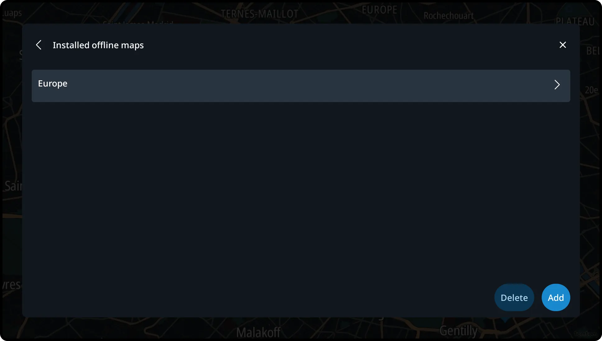 Installed maps Europe
