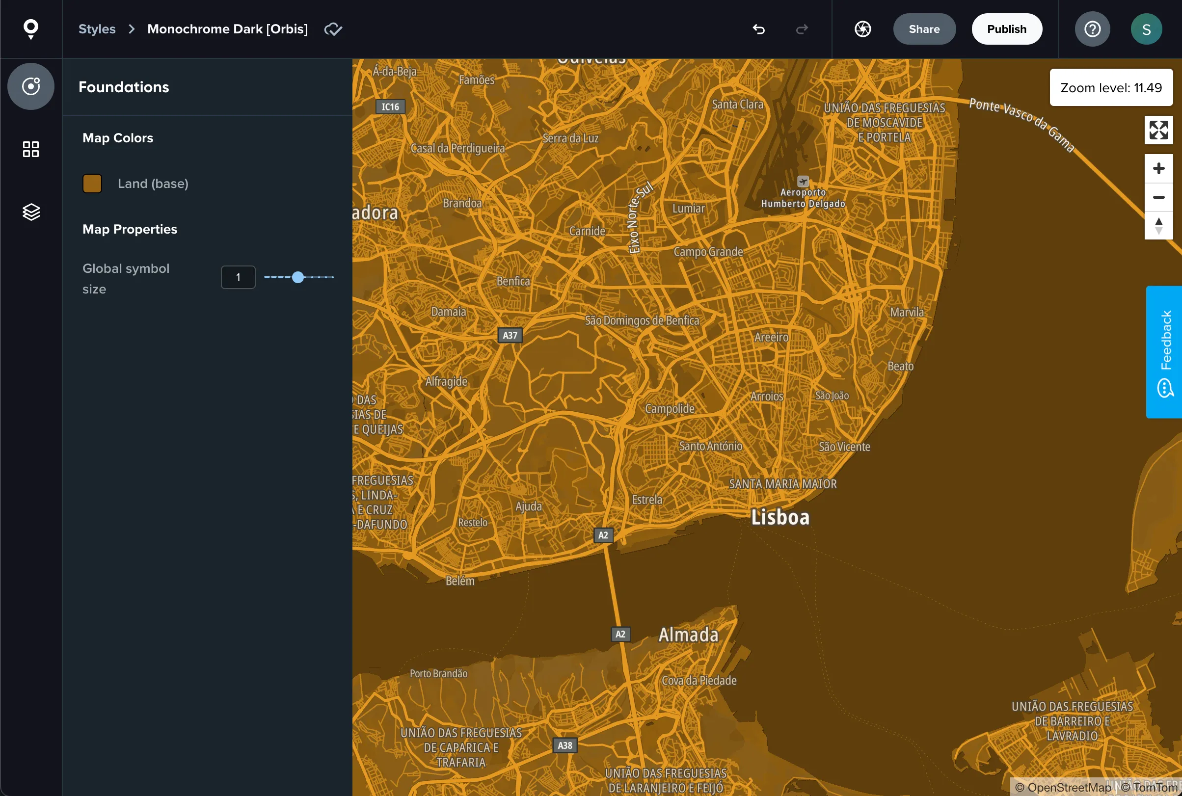 Mapmaker selection interface