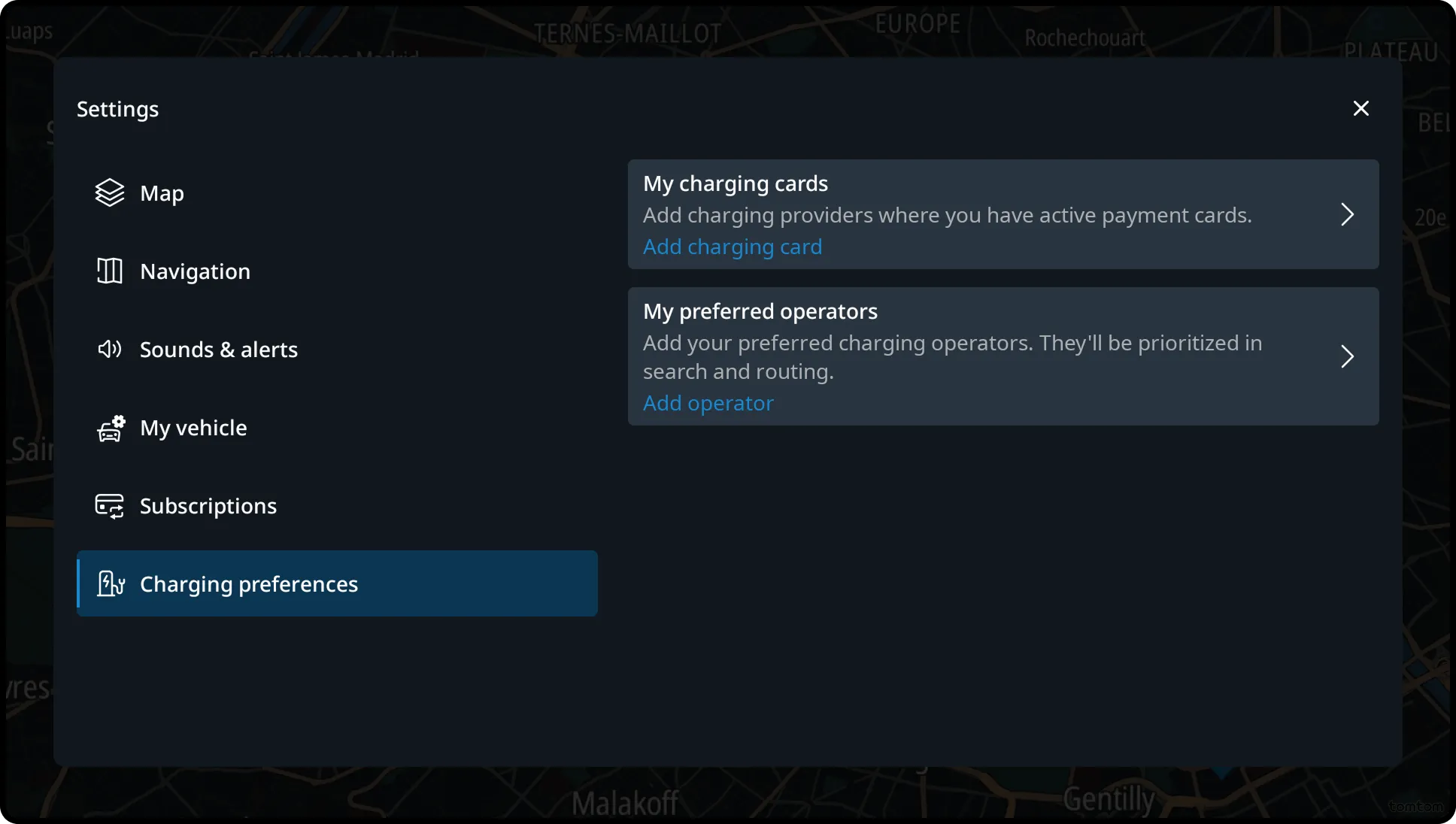 Charging preferences
