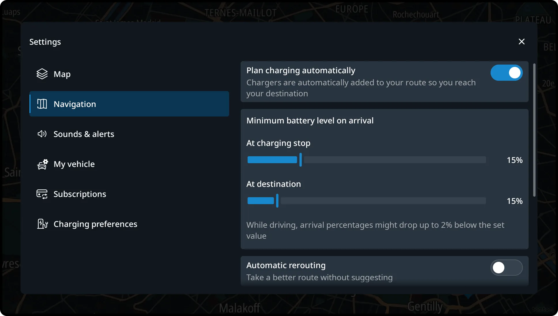 Route preferences plan charging