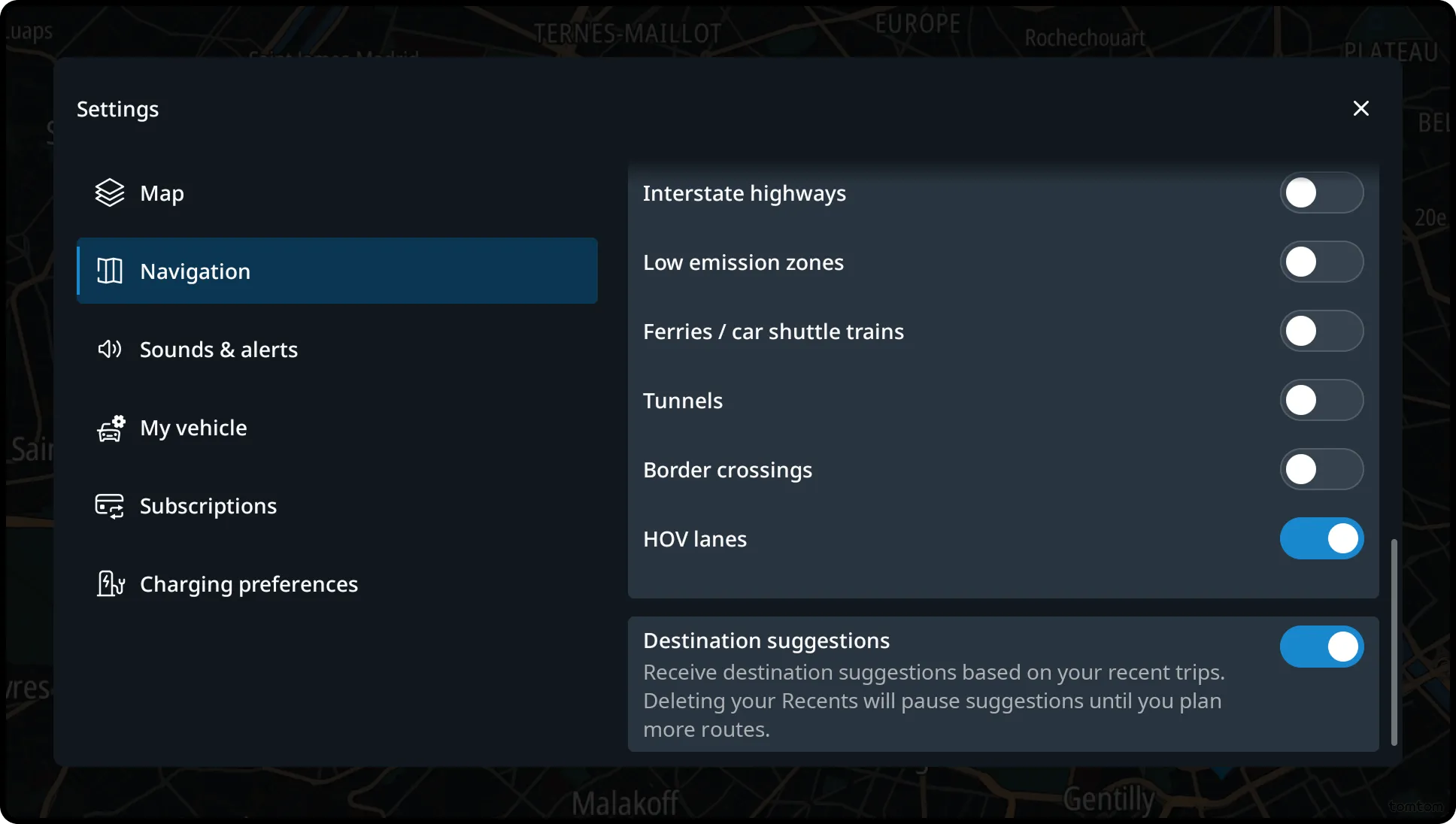 Destination suggestions