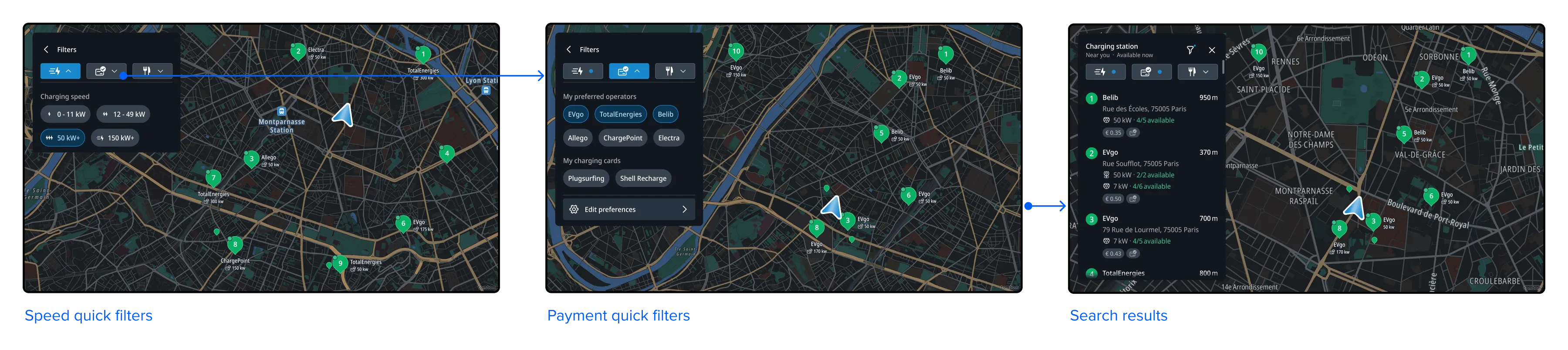 EV quick filters