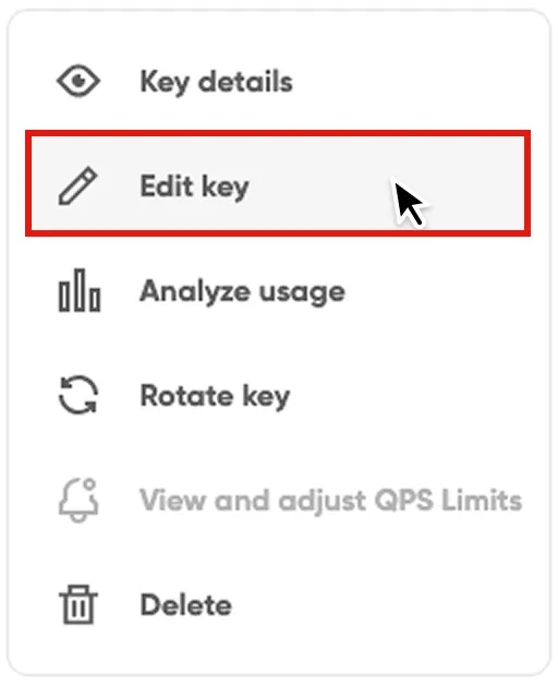 Select key