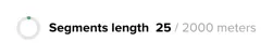 The segment length gauge, shown while a link is selected