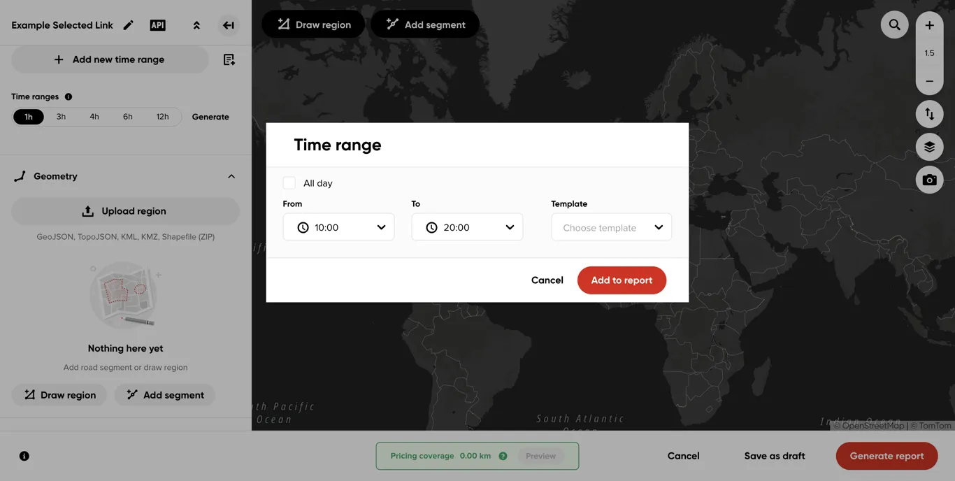 Adding a new time range