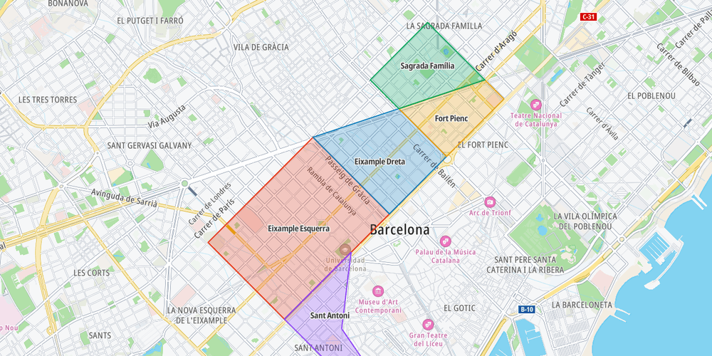 Delivery zones of your own