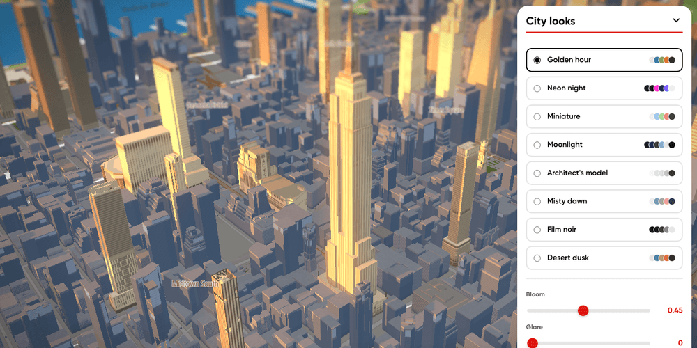 Cinematic city orbit