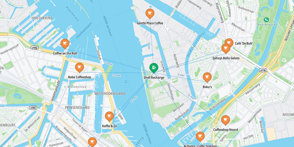 Place connection lines
