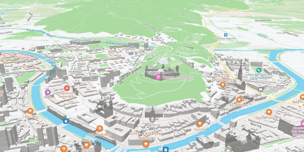 3D terrain map