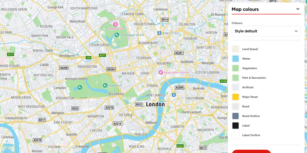 Map colours